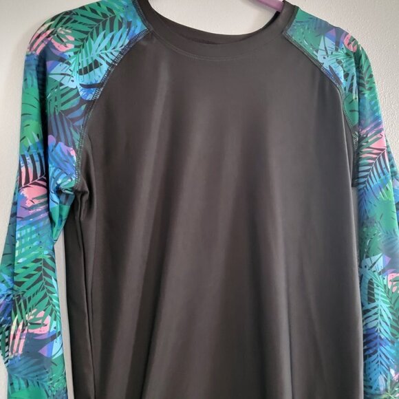 DEEPROSE Tropical Beach Swim Shirt Size Medium EUC - Picture 5 of 10